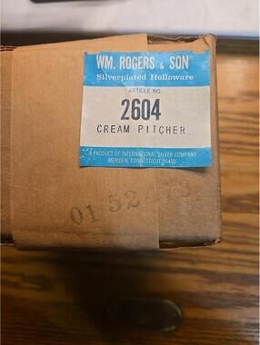 Wm Eidgers And Sons Cream Pitcher New In Box Never Opened